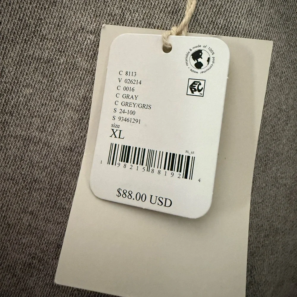 Free People Falling Forward NWOT Crewneck Sweatshirt XL Gray Oversized Pullover - Picture 13 of 14